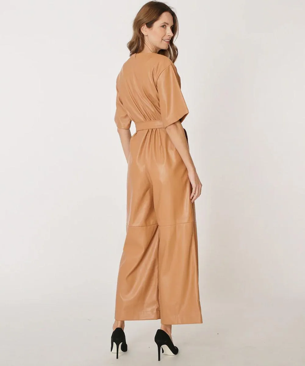 Women's Brown Leather Dress