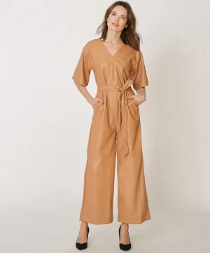 Women's Brown Leather Dress