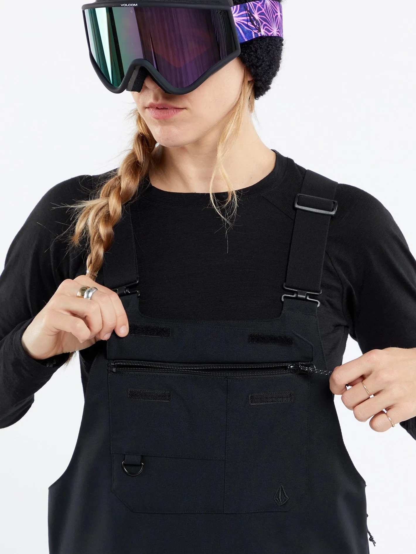 Womens Creston 3Dstretch Bib Overalls - Black