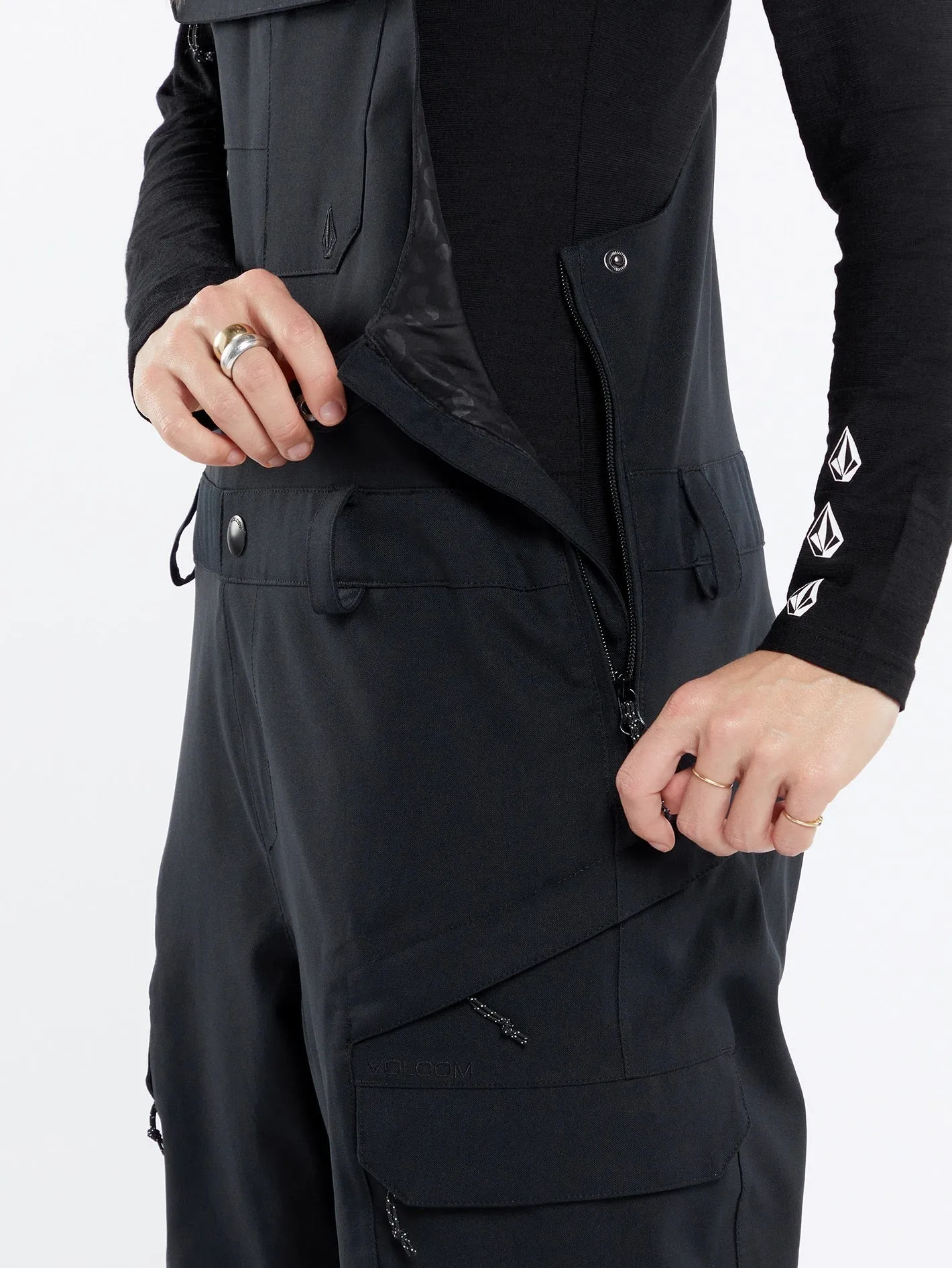 Womens Creston 3Dstretch Bib Overalls - Black